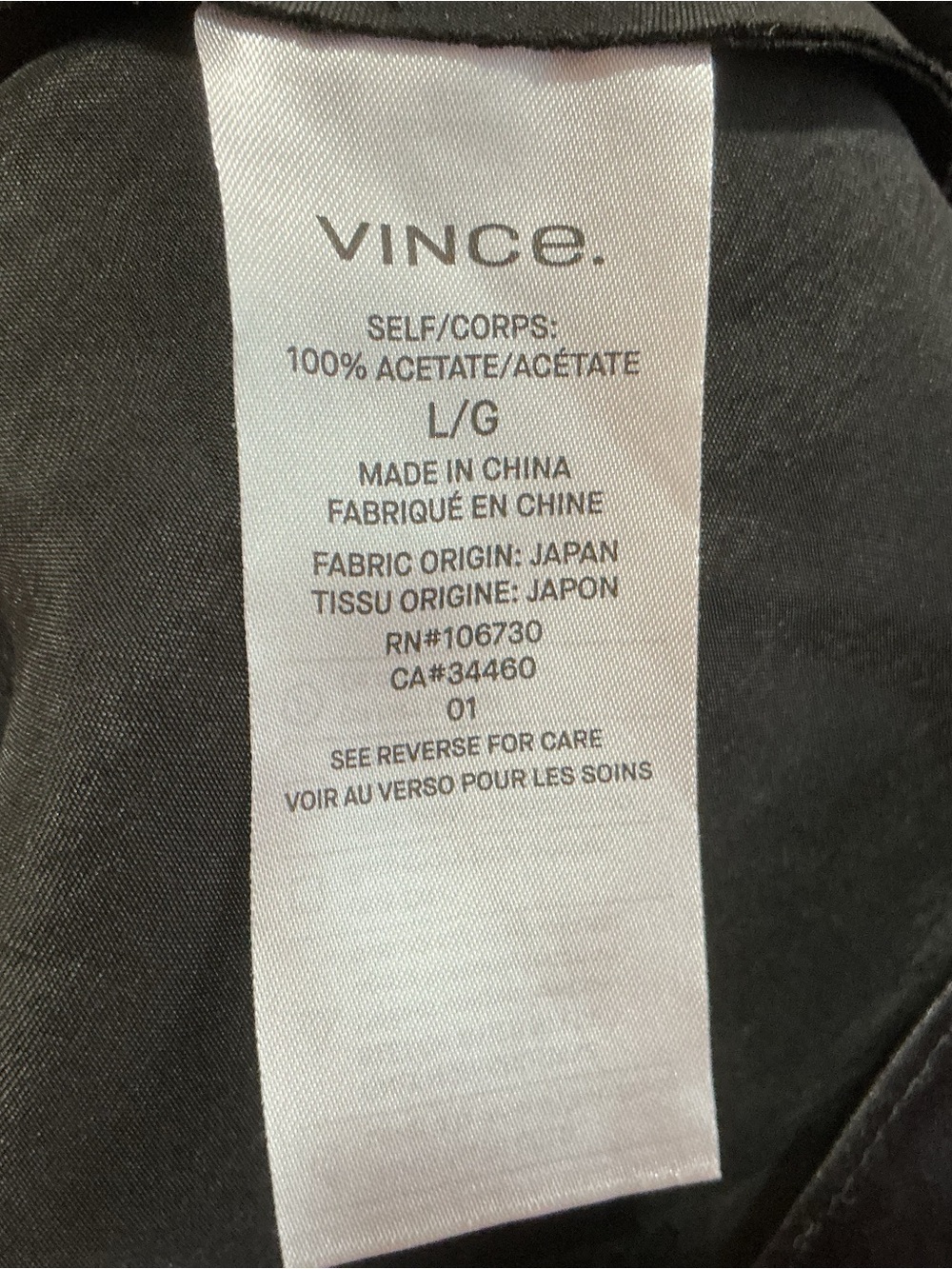 Vince Black Satin Slip Midi Dress with Spaghetti Straps Size L - Picture 9 of 11